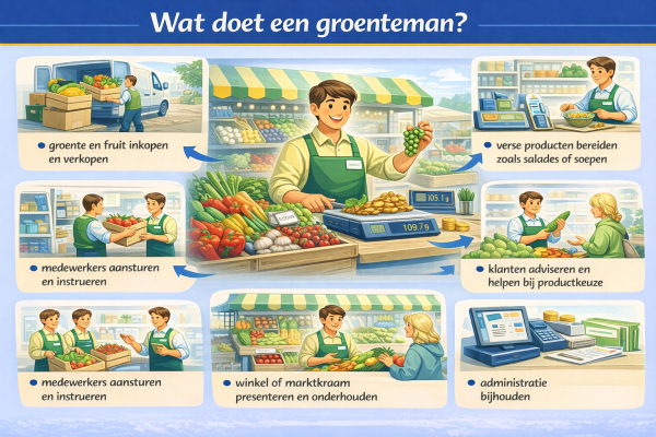 Alles over het beroep groenteman Wat doet een groenteman